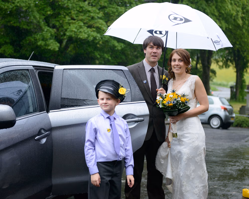 Rainy days are perfectly captured too &mdash; Wedding Photographer Leeds
