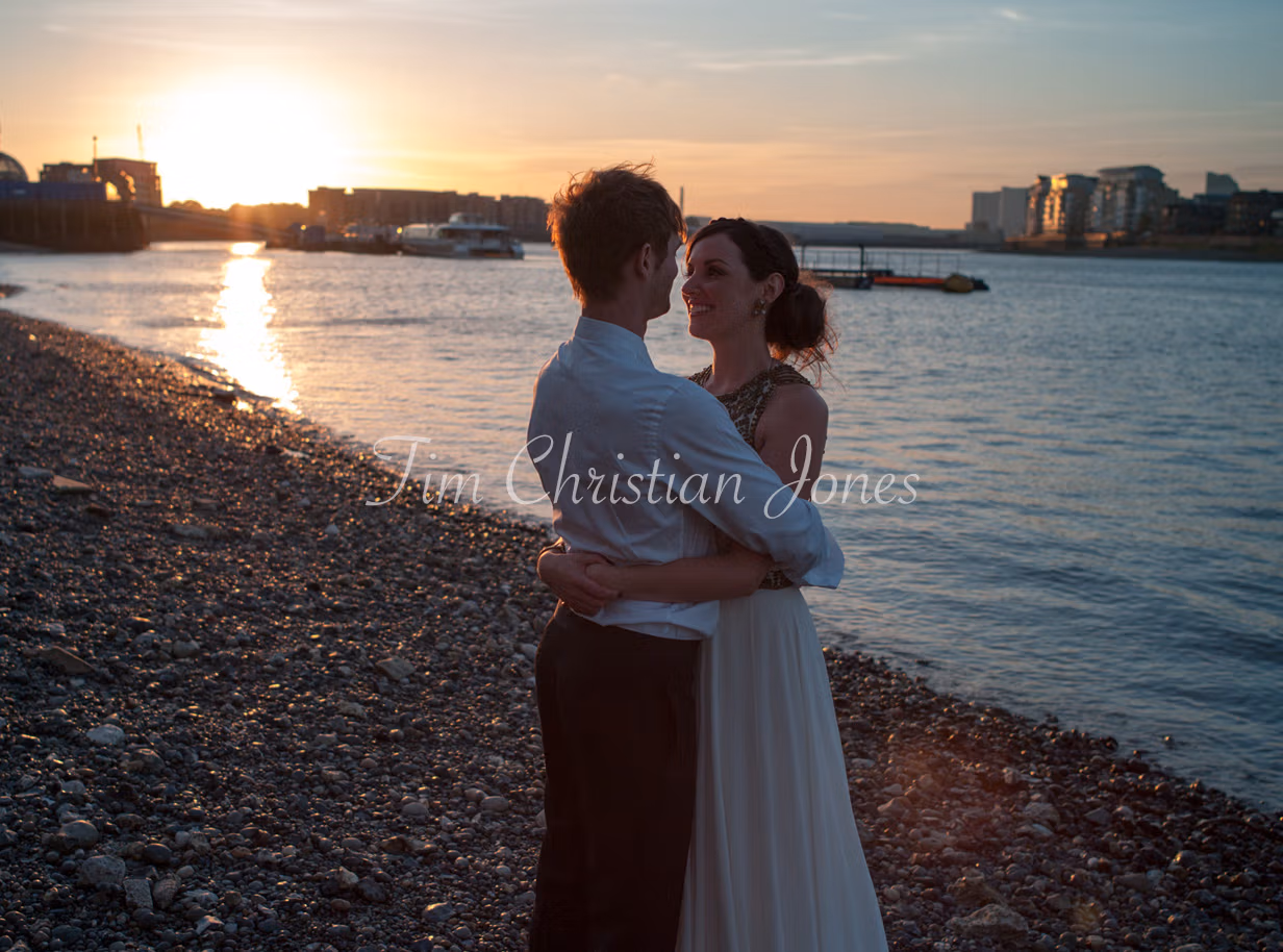 Trafalgar Tavern Wedding - Couple Portrait